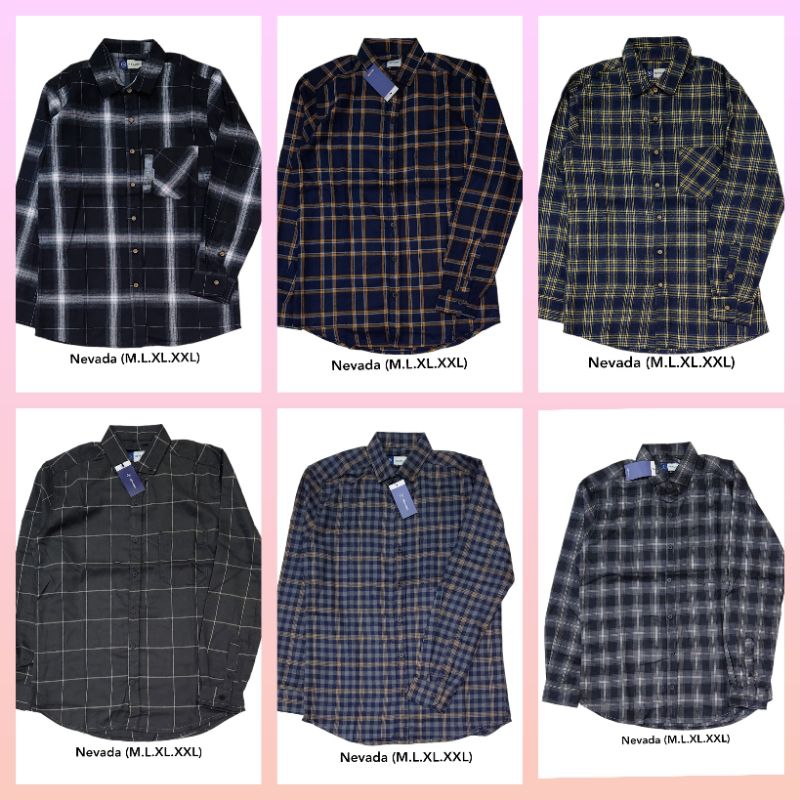KEMEJA FLANEL PRIA NEVADA KEMEJA KOTAK KOTAK TERLARIS