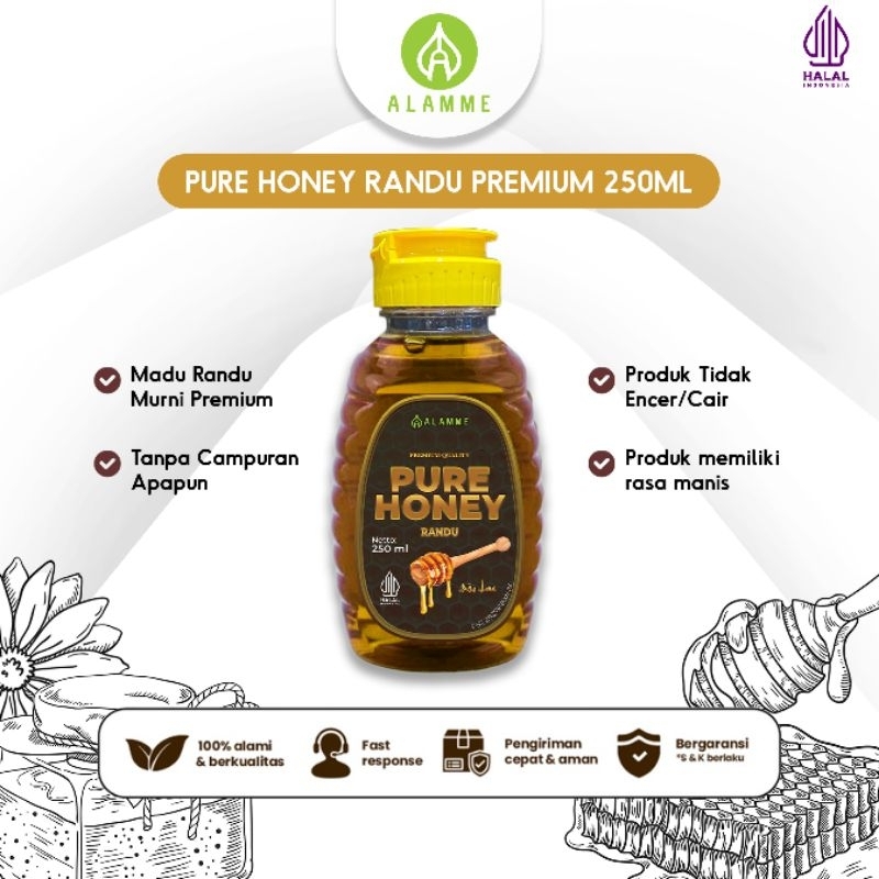 

pure honey madu randu murni premium 250ml manis