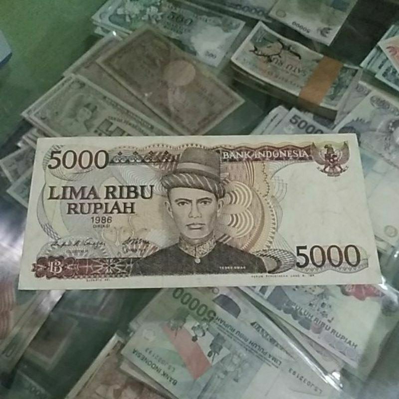 uang kuno 5000 teuku umar asli