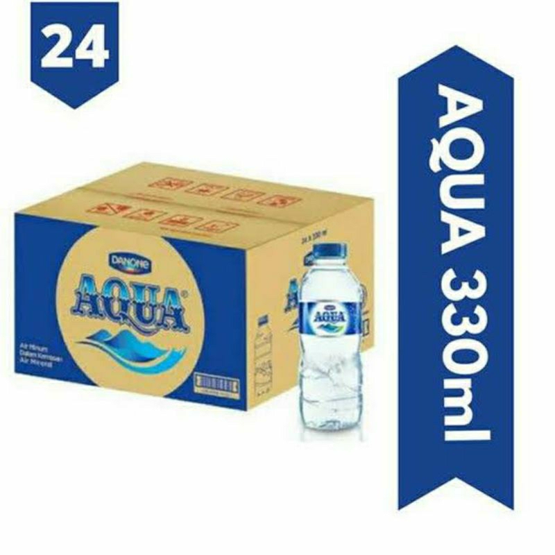 

Air Mineral Botol Aqua 330ml - 1 Karton 24 Botol