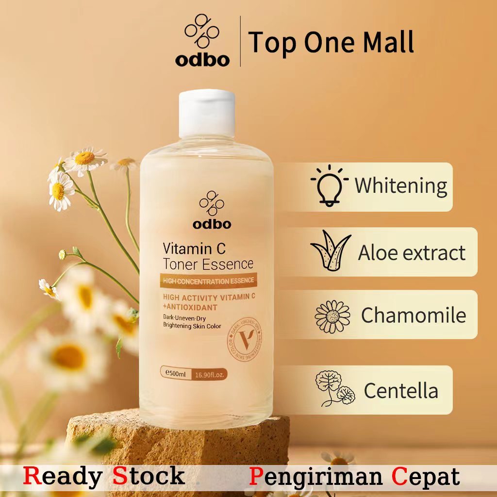 Odbo Whitening Vitamin C Essence Toner Wajah Brightening Tahan Lama Hydrating