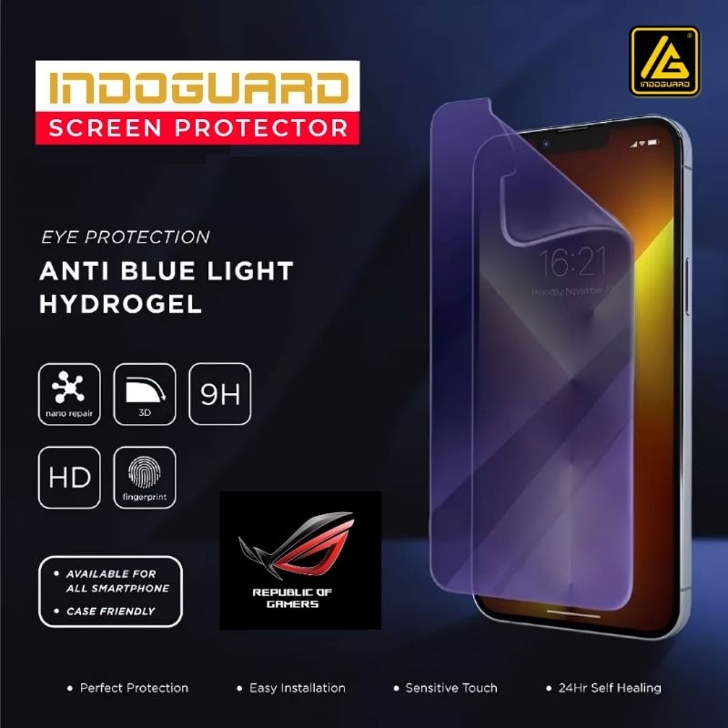 Anti Gores Hydrogel Anti Blue Light/Anti Radiasi Asus ROG PHONE 2/Rog Phone 3 /Rog Phone 4/Rog Phone