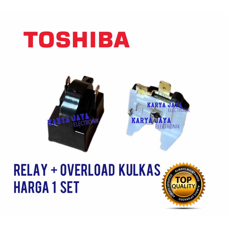 Relay Ptc Overload Kulkas Toshiba 2 pintu / Relai kulkas 2 pintu Toshiba