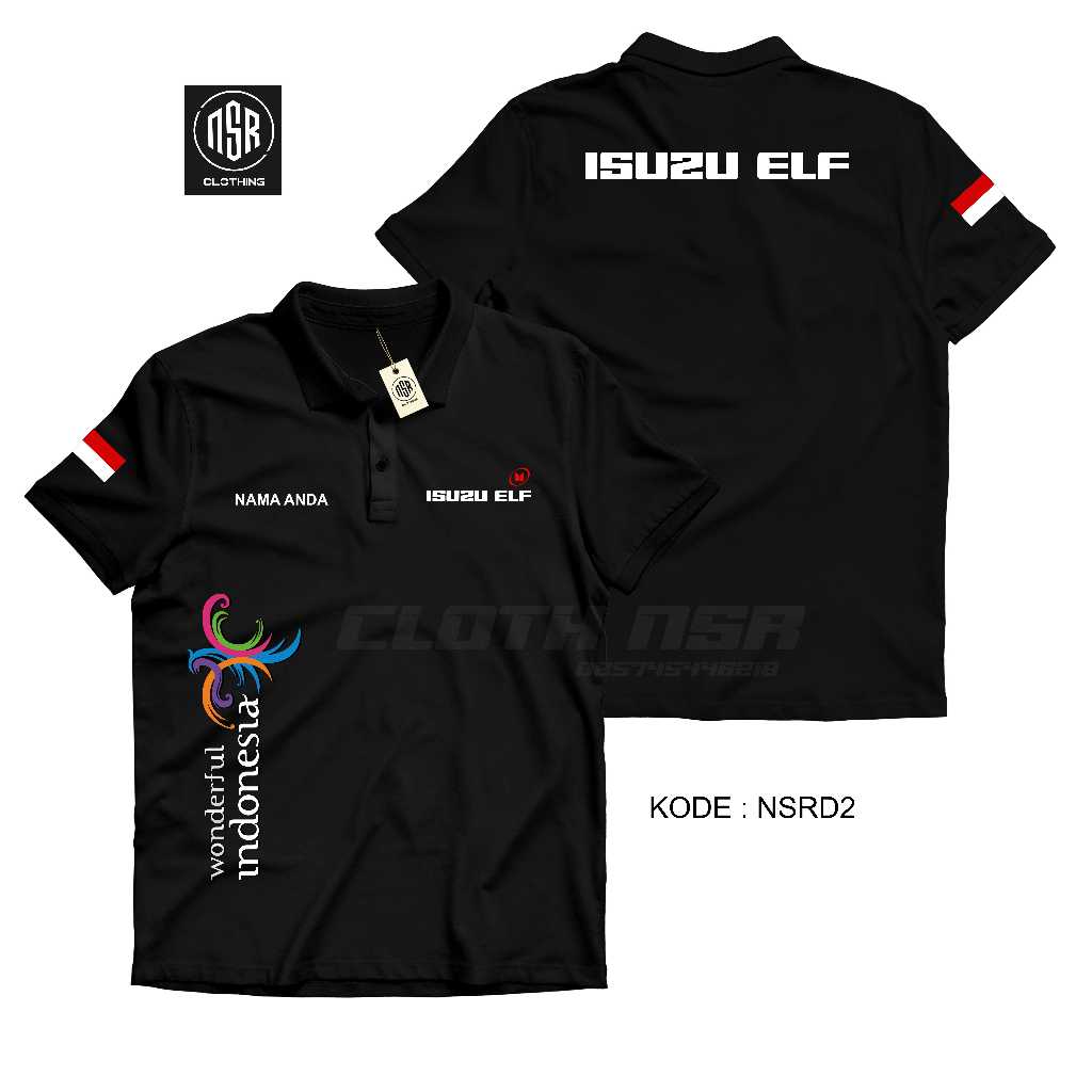 POLO SHIRT ISUZU ELF/BAJU ISUZU ELF/KAOS POLO DEWASA/ISUZU ELF/NSR