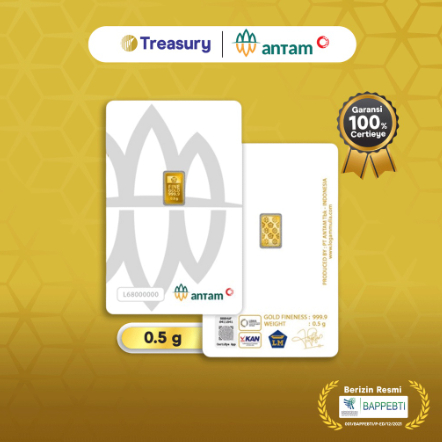 Logam Mulia BABY GOLD Press 0,5 Gram Asli