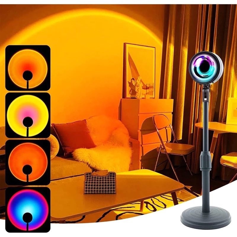 Best Sale Ovs - Tripod Lampu Sunset Proyektor Lampu Tidur Led Efek Matahari Lampu Selfie