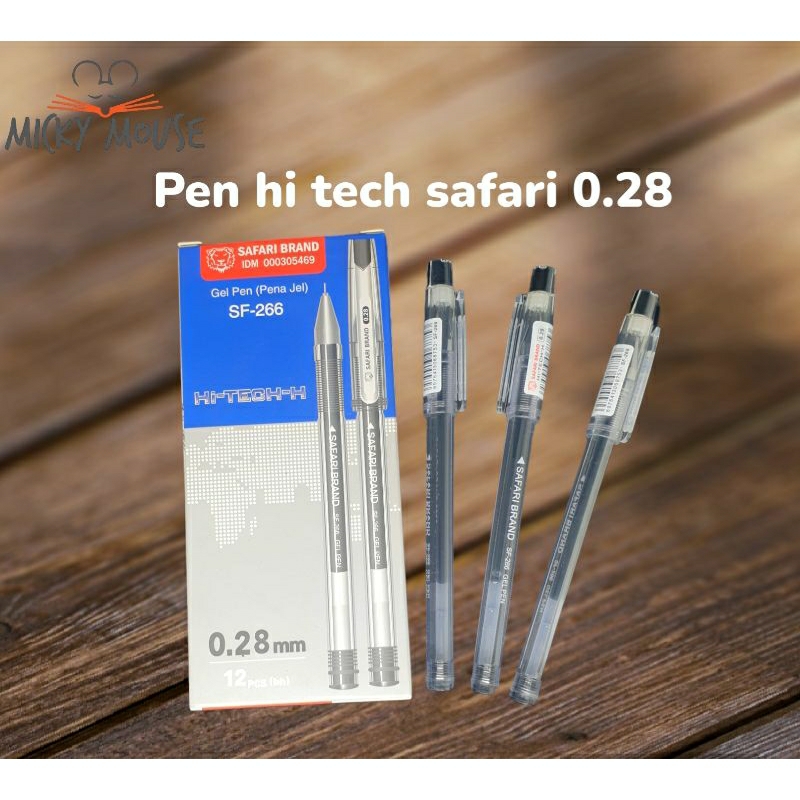 

(1pack) Pulpen/Gel Pen Hi-Tech-H Hi-Tech Hitech Hi-Tec Hitec Murah Safari 0.28 mm