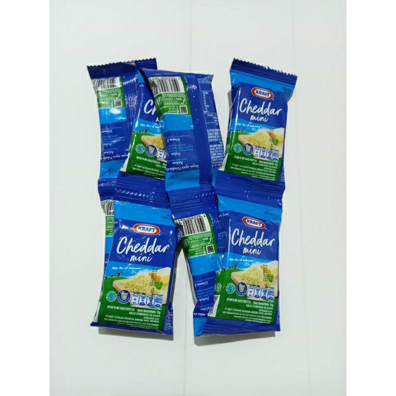 

Keju Kraft cheddar mini 1 renceng 8 sachet @30g