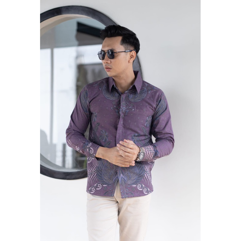 Baju Batik Pria Lengan Panjang Full Furing
