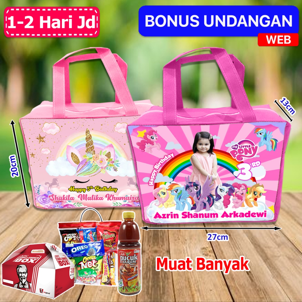 

Tas Ultah Anak Resleting pony