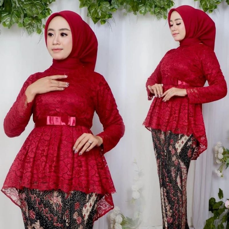 NY KEBAYA - Setelan kebaya brokat aurora Tulle / kebaya modern / untuk acara pesta / pernikahan / pe