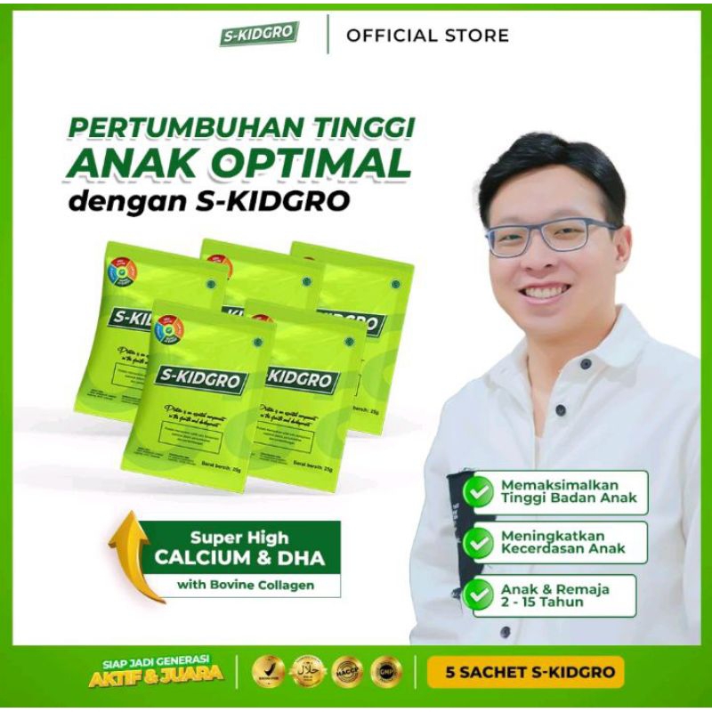 

S-KIDGROW Susu Peninggi Badan Terbaik Untuk Anak -5 sachet