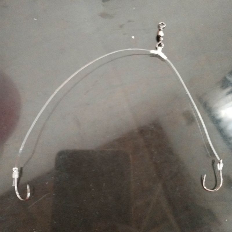 Rangkaian Pancing Cabang 2 kail besar. Rangkaian pancing
