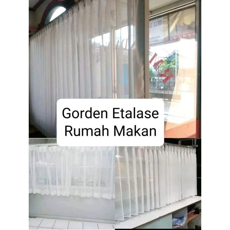 Vitrase Etalase warteg Gorden rumah makan etalase penutup makanan