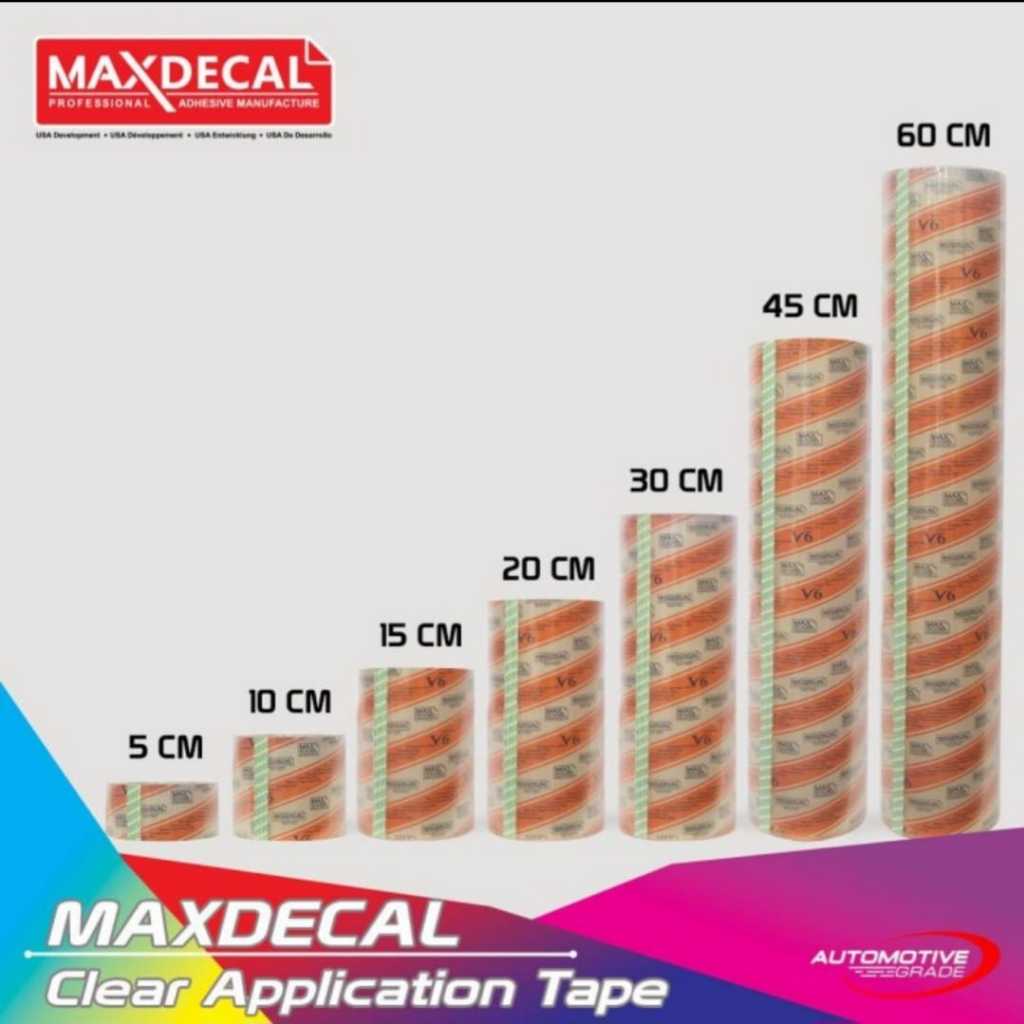 

HenJO 10CM Masking Tape MAXDECAL Transfer Tape Laminasi Cutting Sticker Maxdecal 10CM