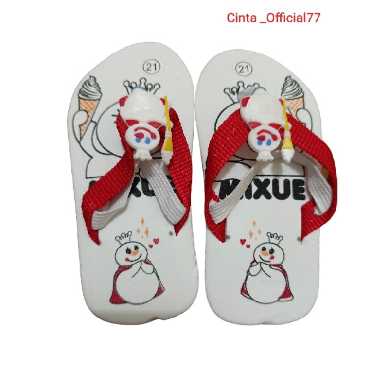 Cinta _Official77- Mixue sandal anak baby/tali belakang/jepit webing karakter mixue Sandal murah cod