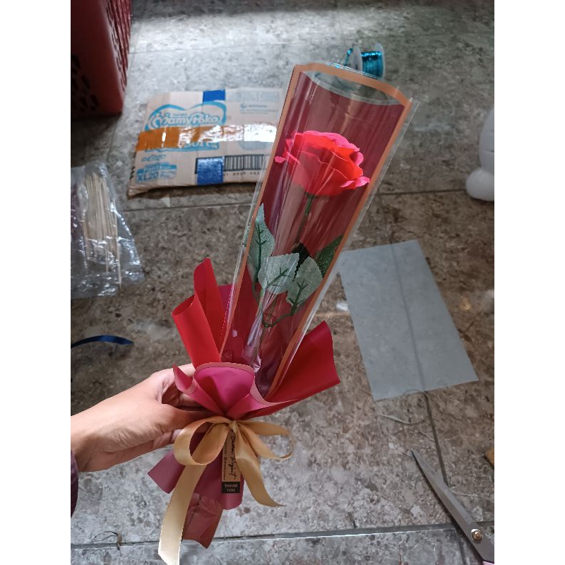 

kado murah buket bouquet single rose