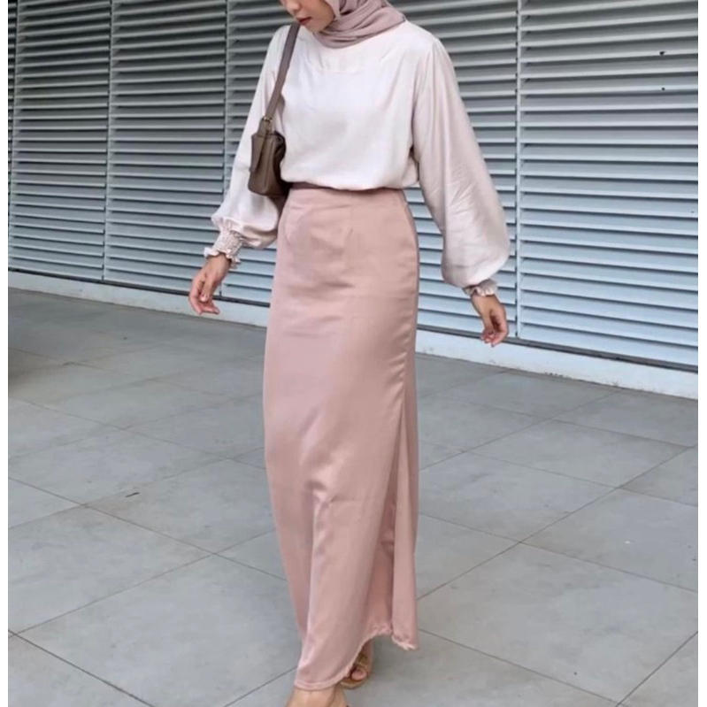 MAXI SKIRT - ROK SATIN / SKIRT SATIN SILK / ROK SATIN DUYUNG / MERMAID SKIRT SILK