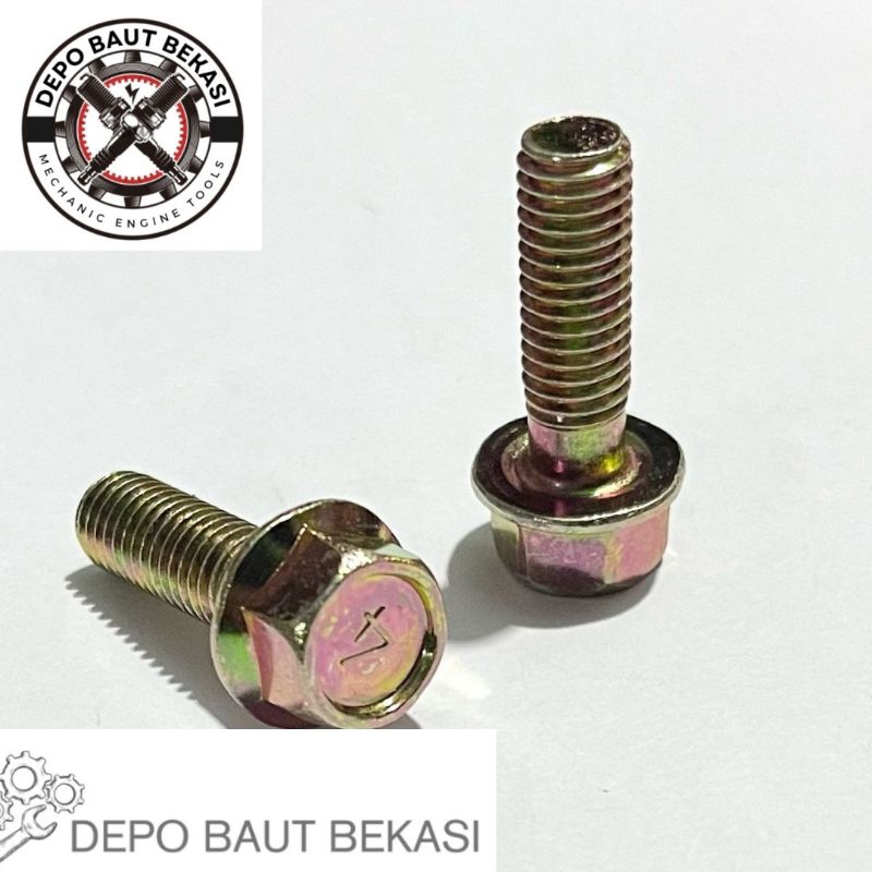 [PAKET 20 PCS] Flange Bolt 8x25/ Baut Flange M8x25