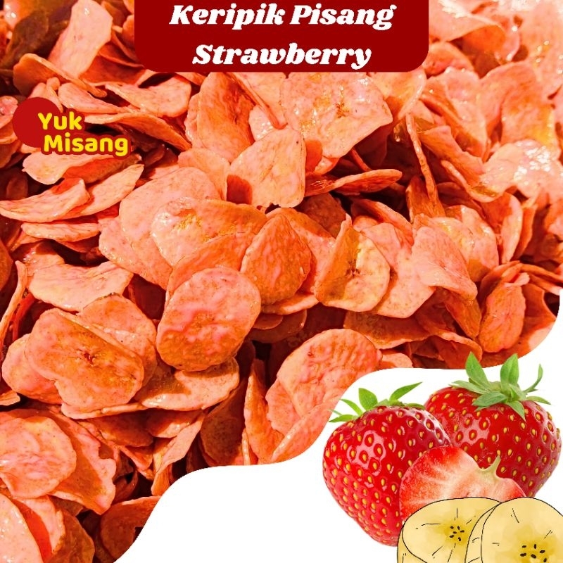 

Keripik Pisang Lumer Manis 1Kg Topping Strawberry Kripik Pisang Coklat Lumer Manis Snack Viral