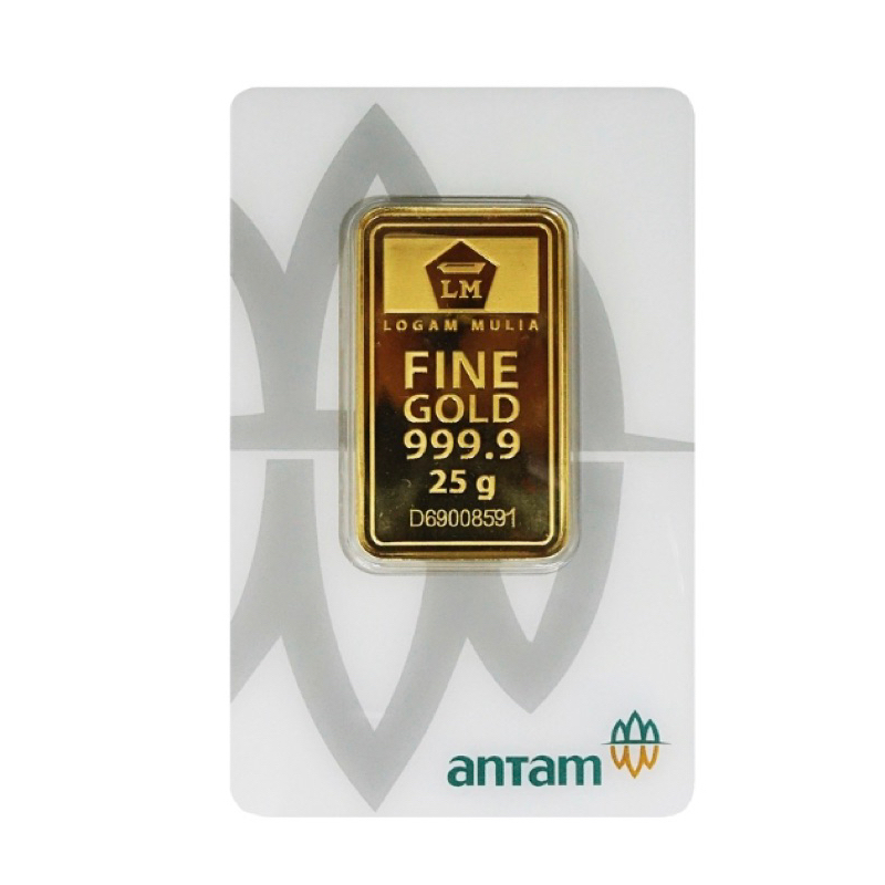 Mas Antam press 25 gr logam mulia antam perhiasan cantik wanita 100% real