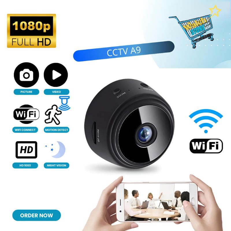 Camera CCTV Mini Wifi Security Camera Tanpa Kabel Terhubung ke HP Kamera Cctv Wireless Tersembunyi J