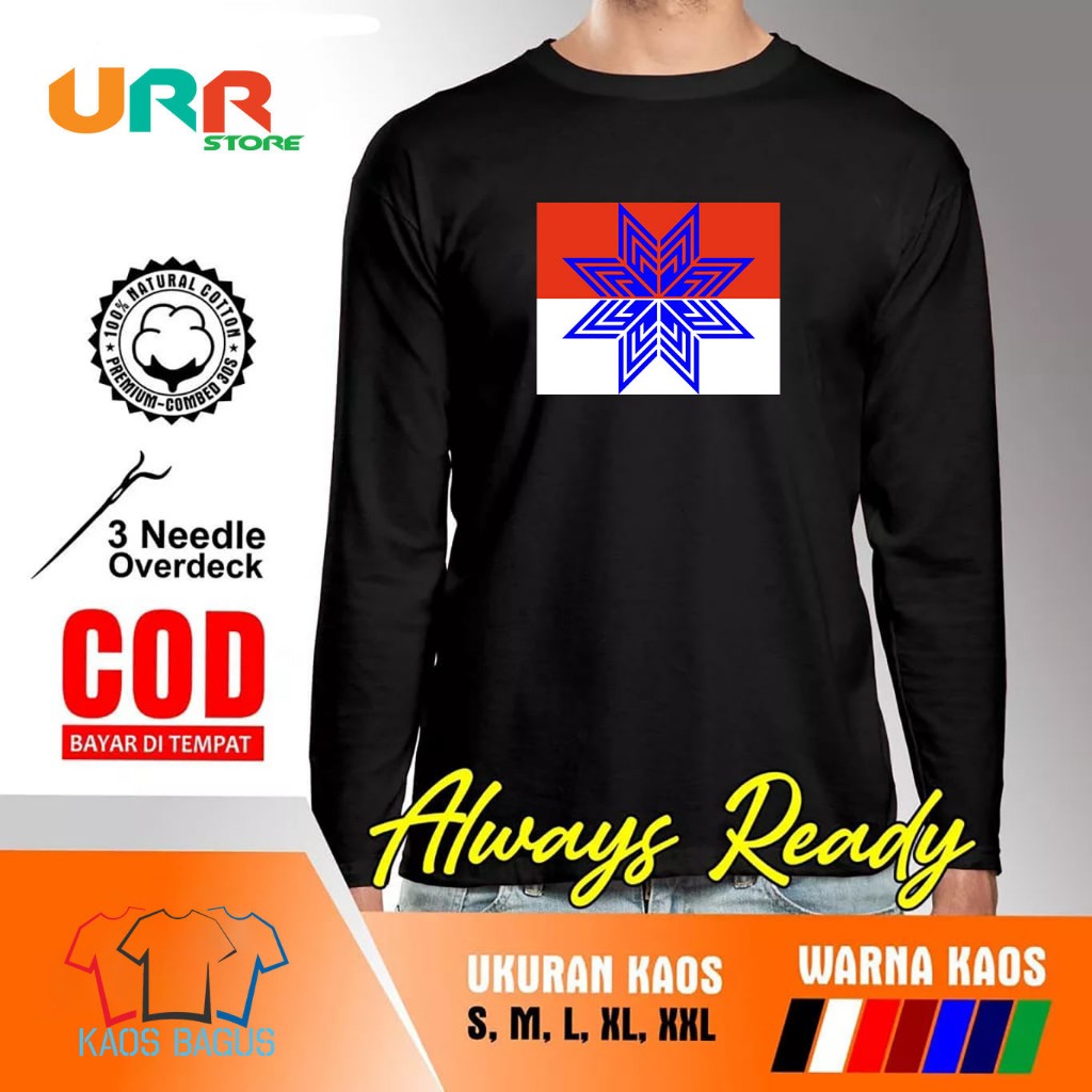 Kaos Baju LENGAN PANJANG Baladewa Merah Putih Kaos Dewa19 Terbaru
