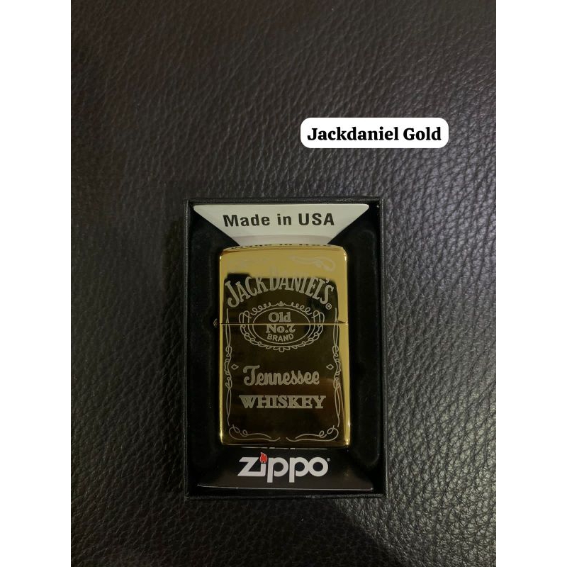 Zippo custom jackdaniel gold mewah korek api Zippo