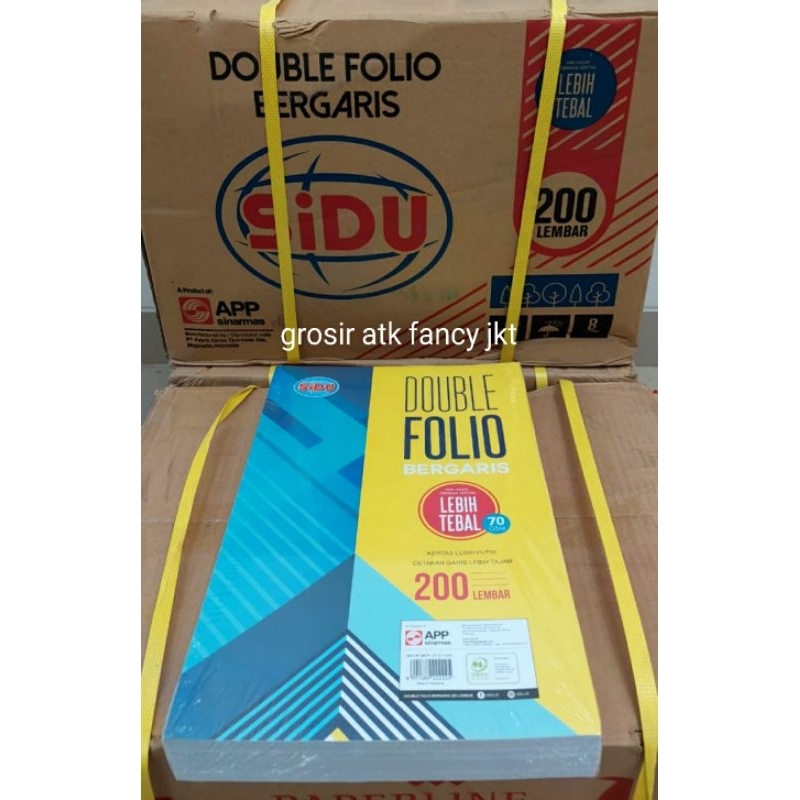 

RF 200 Kertas Double Folio Garis Sinar Dunia Sidu SD 200 Lembar 70 GSM / Ukuran : 320 x 420 mm DF