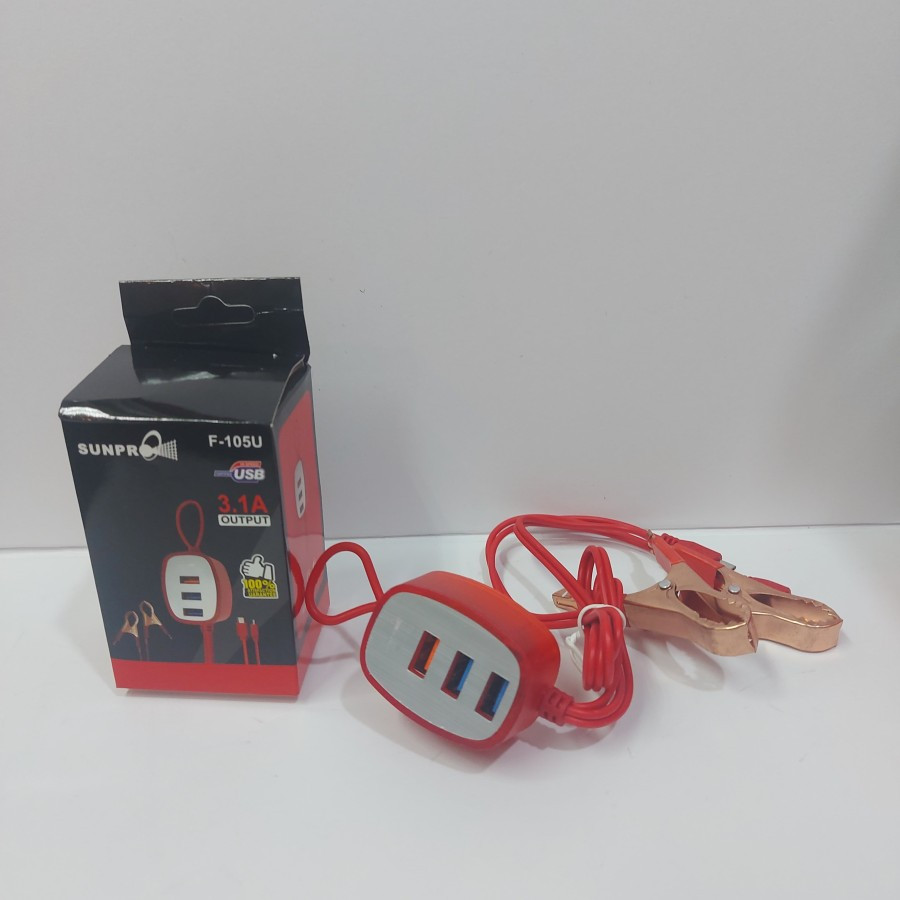 Charger DC HP Ke Aki Universal Cas Hp Dari Aki Sunpro F 105U