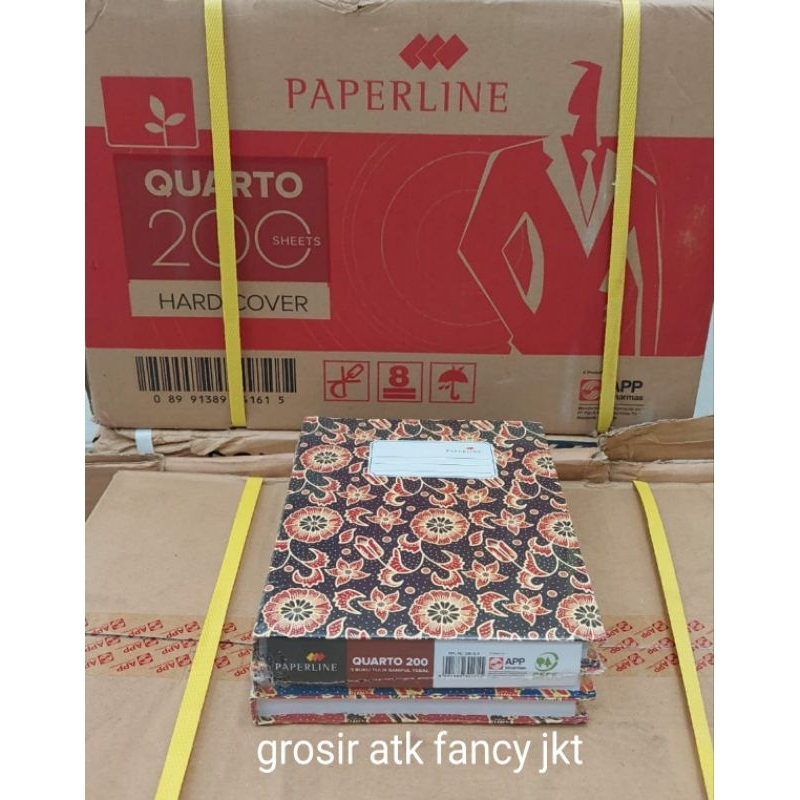 

( 3 Buku ) 200 Q Buku Hard Cover Quarto Kwarto Paperline 200 Lembar PPL ( 21 x 16 cm ) hardcover