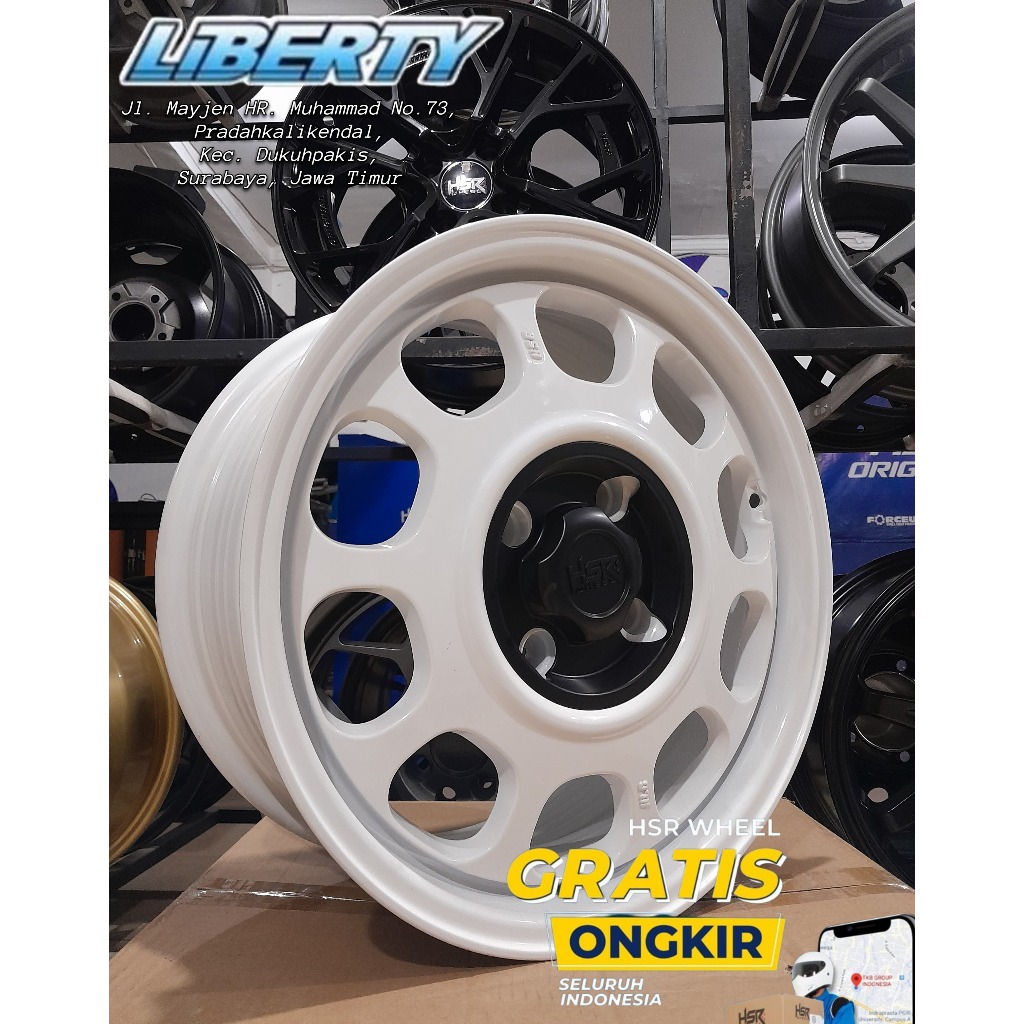 Velg Original HSR Ring 16 KLG Cocok Mobil Avanza,Freed,Jazz,Mobilio - White