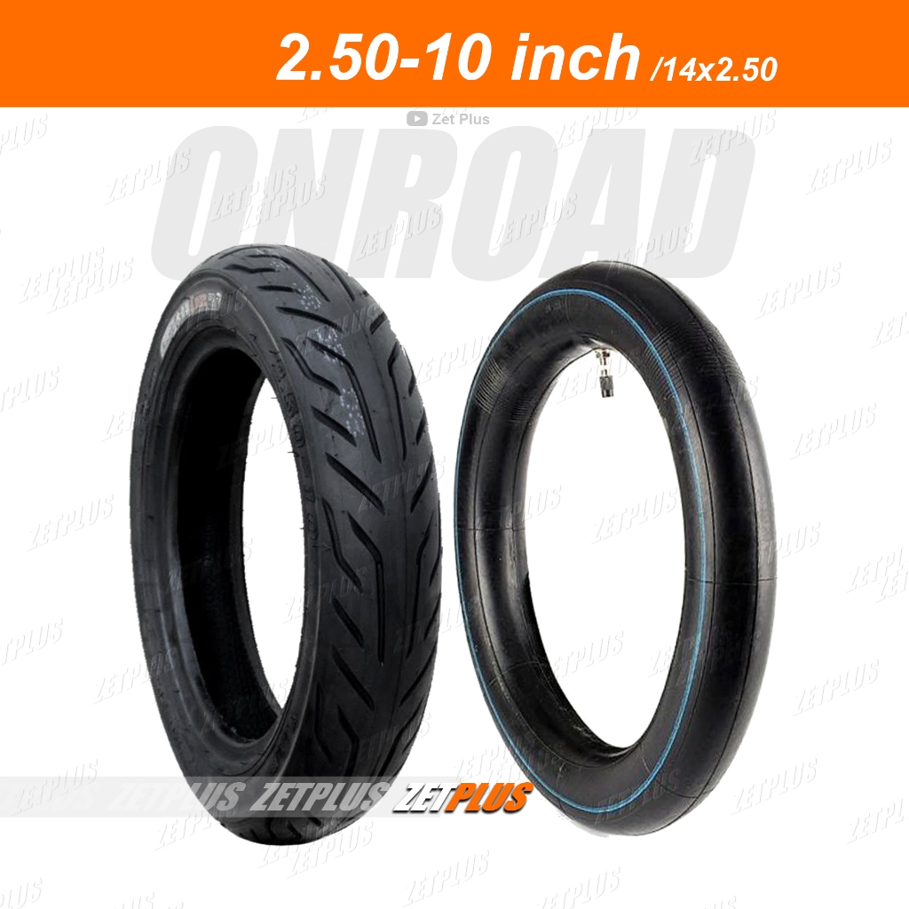 BAN ASPAL RING 10 (2.50-10) /14x2.50 supermoto/Luar Onroad Sepeda Elektrik/Mini Trail cross 50cc/R10