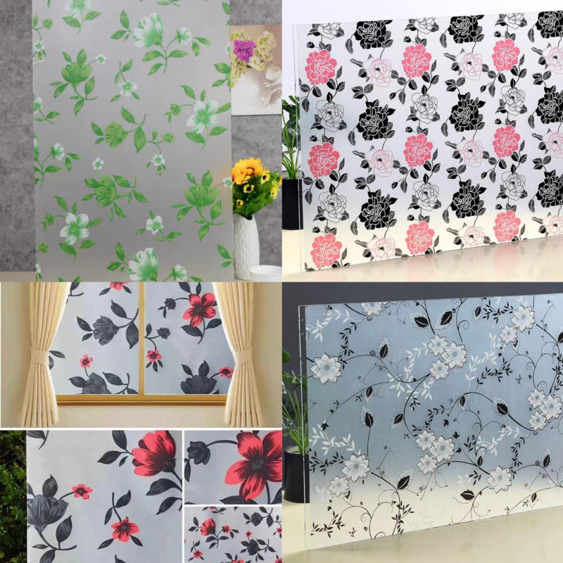 Stiker Kaca Jendela Wallpaper Kaca tidak Tembus L90Cm x P 50Cm COD bisa Bayar Ditempat