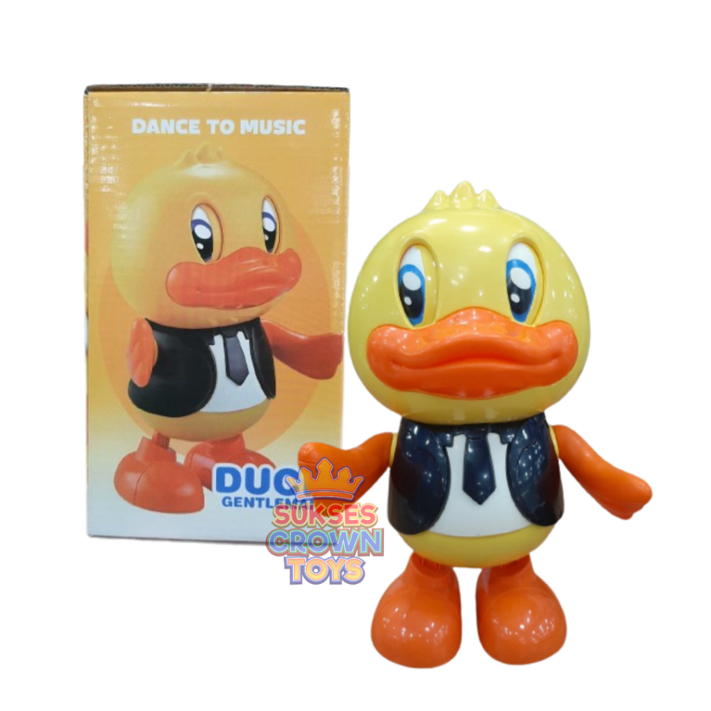 Mainan Bebek Berjalan / Duck Gentle Man / Bebek Jalan Nyala Musik