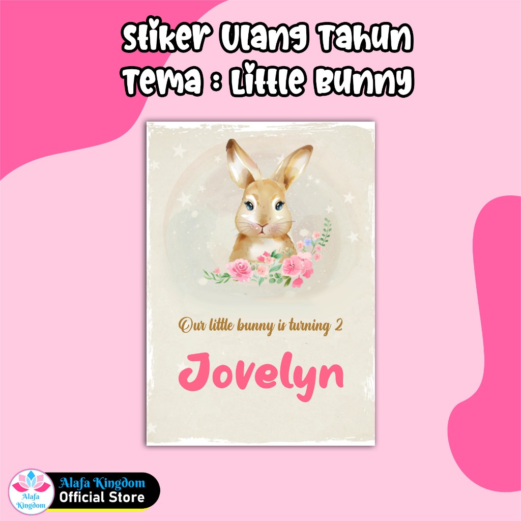 

alafakingdom Stiker Ulang Tahun Little Bunny