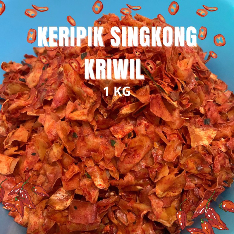 

1 KG KERIPIK SINGKONG KRIWIL BREKELE PEDAS DAUN JERUK KRIPSET KERIPIK SETAN EXTRA PEDAS CIKRUH LEGEND UMAFOOD