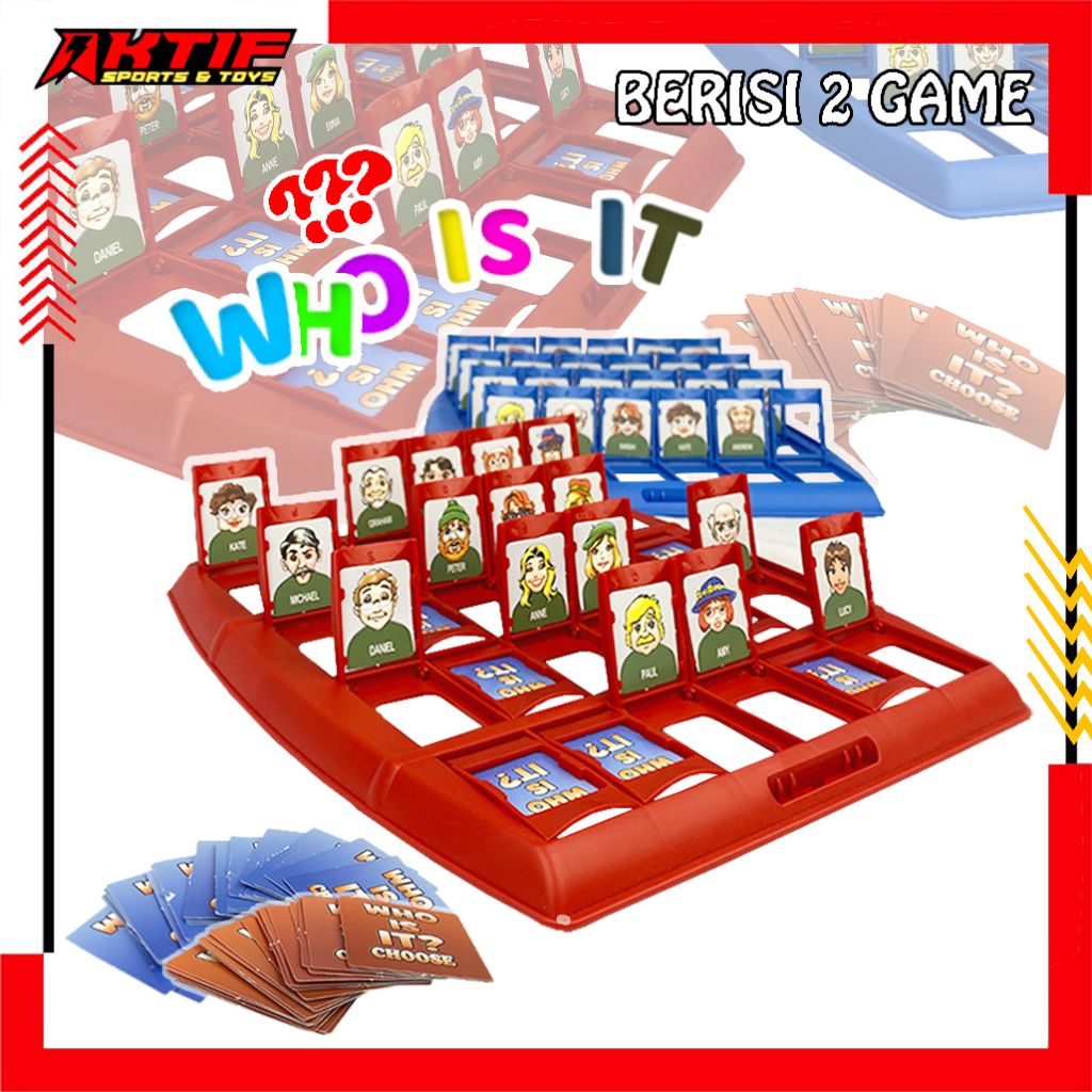 Permainan Tebak Gambar/ Mainan Anak Tebak Gambar Board Game Who Is It / Mainan Tebak Tebakan Orang 1