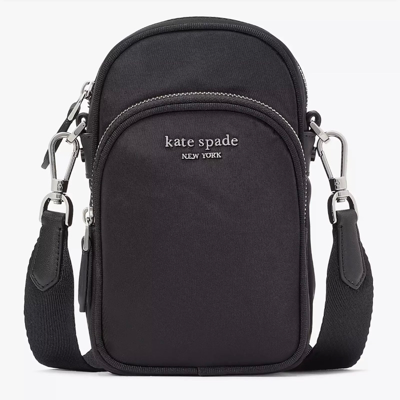 Kate Spade Sam KSNYL Nylon North South Phone Crossbody Black