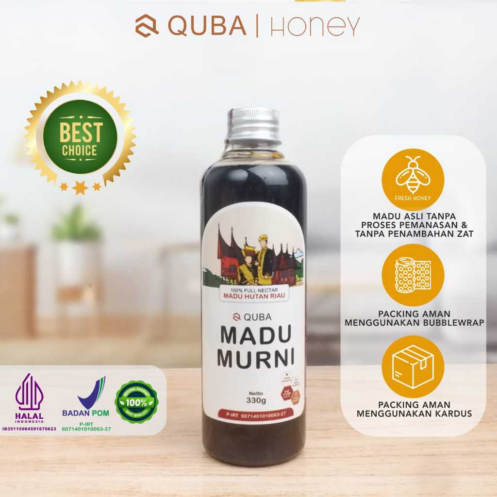

(330g) Madu Hutan Riau | Madu Asli Full Nectar 100%, Raw Honey