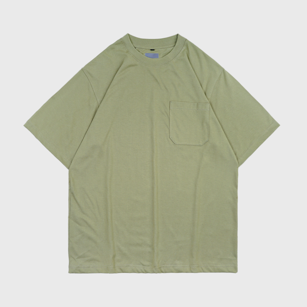 Kaos Oversize Pocket Olive Green