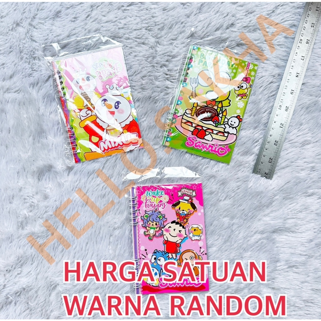 

MAINAN MEMO SPIRAL NOTES GAMBAR KARTUN WARNA WARNI BUKU TULIS CATATAN KECIL MUNGIL MURAH MERIAH