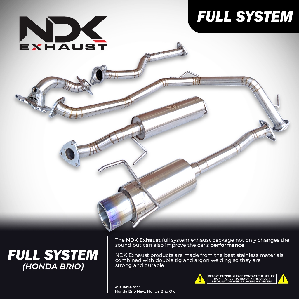 Fulset Knalpot Brio Jazz GK5 Jazz GE8 Mobilio Merk NDK Exhaust Knalpot Mobil Racing Fulset merk NDK 