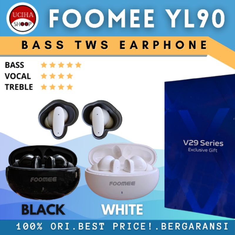 FOOMEE YL90 TWS BASS EARPHONE WIRELESS BT 5.3 ORIGINAL SEGEL