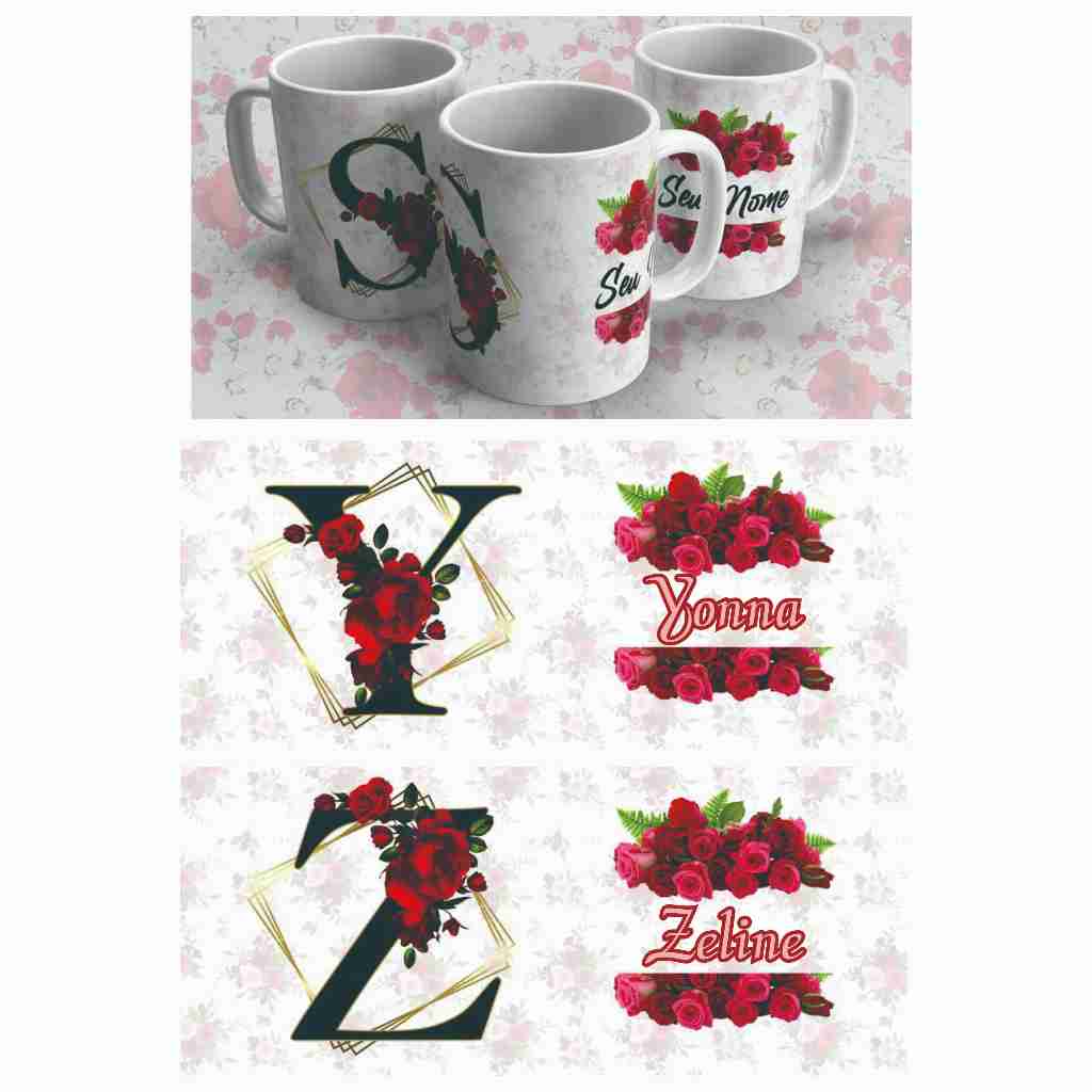 Mug Nama custom Merah / Mug nama / Mug custom / Gelas nama / Gelas aesthetic / mug aesthetic / hadia