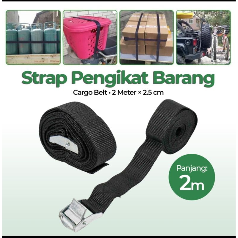 Tali strap pengikat barang sabuk cargo belt rope / tali strap serbaguna