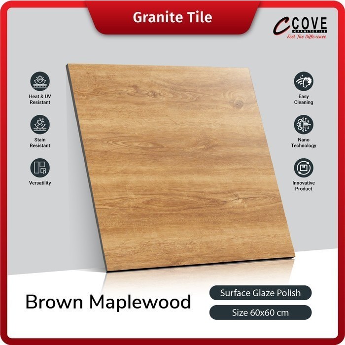 GRANITE 60X60 COVE BROWN MAPLE WOOD