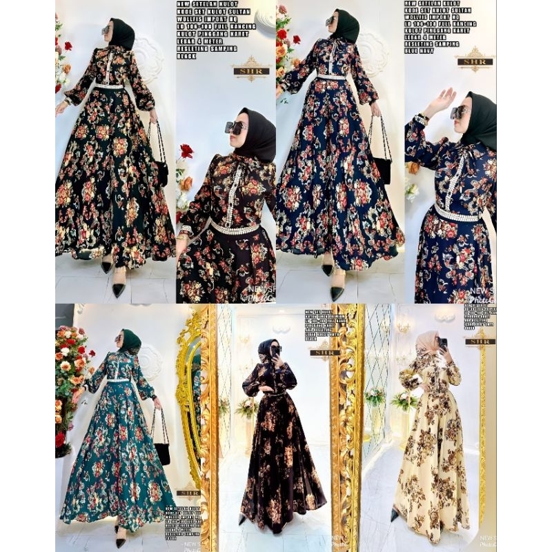 New cod set kulot bunga Love ORI SHR