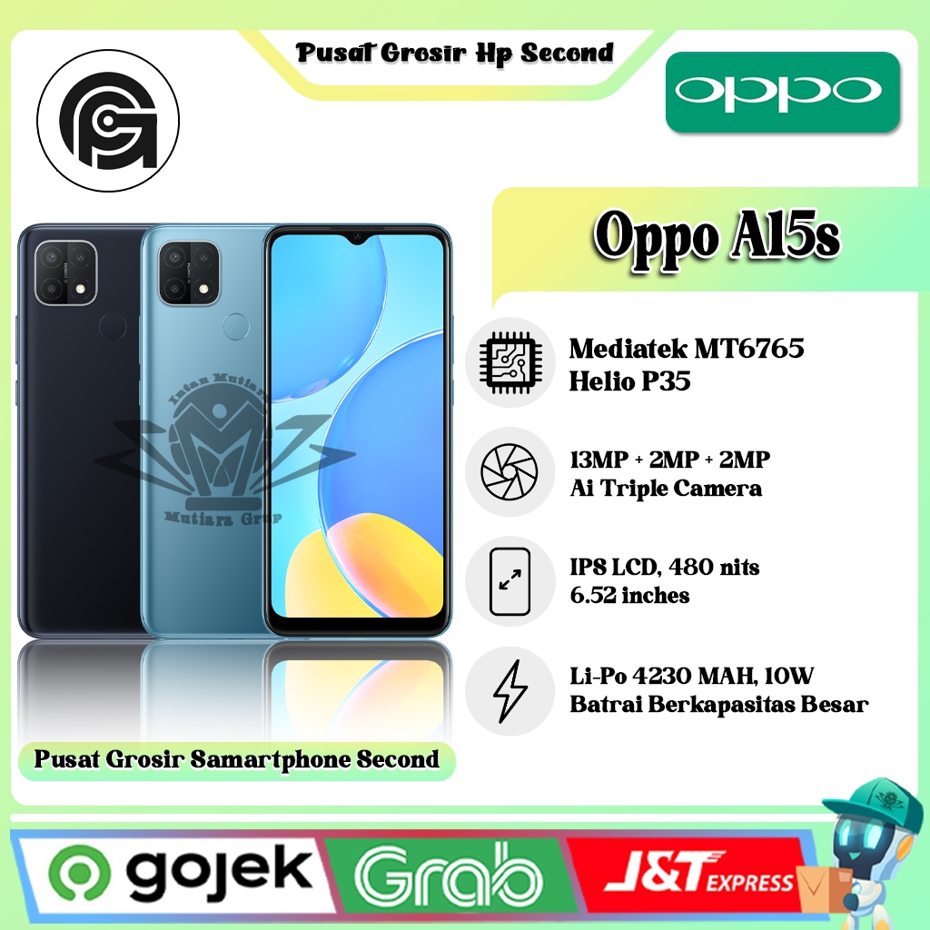 Oppo A15s Ram 4 Rom 64GB ( Second )