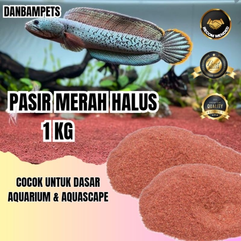 Pasir Merah halus Aquarium  / Pasir Merah Aquascape / 1Kg